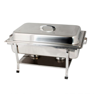 Chafer entero soldado de acero inoxidable con patas plásticas 8 qt