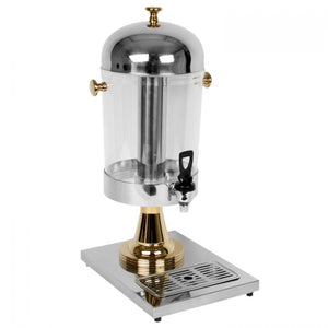 Dispensador de jugo de acero inoxidable 2.2 galones con acentos dorados