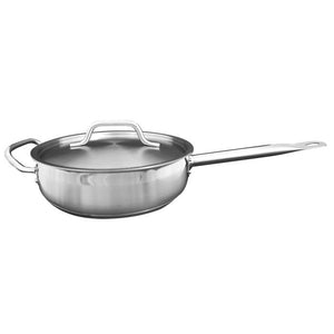 Sartén para saltear de acero inoxidable 3 qt con tapa