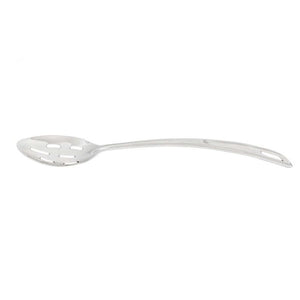 Cuchara para bañar ranurada curva de acero inoxidable 10-1/2" uso pesado