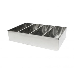 4 compartment, acero inoxidable