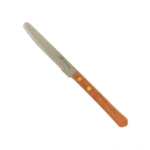 Cuchillo para carne punta redonda mango de madera hoja 4"