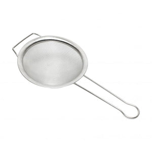 Colador con mango de apoyo de acero inoxidable 10"