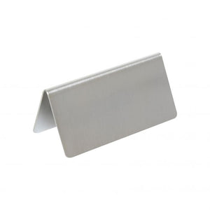 Letrero de mesa tipo carpa en blanco, acero inoxidable 3 x 1 1/2