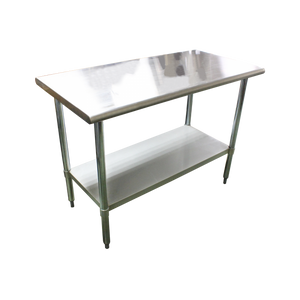 Mesa de trabajo de acero inoxidable 430, cubierta plana 30" x 72" x 35"