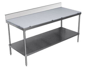 Mesa de trabajo con cubierta Poly-Vance 84 x 30 pulg con respaldo