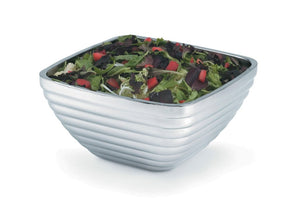 Bowl de servicio de acero inoxidable de doble pared 8.2 qt cuadrado con patrón panal