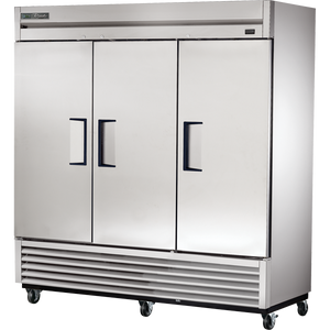 Congelador vertical de 78-1/8", 3 puertas, puertas sólidas, batientes, 9 repisas