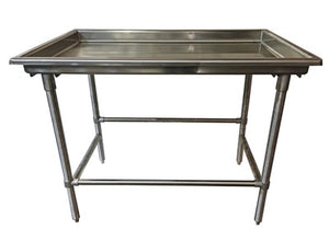 Mesa de selección de acero inoxidable 30 pulg con borde elevado