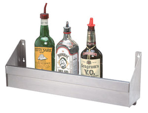 Riel portabotellas bajo barra sencillo 18 pulg de acero inoxidable capacidad 4-5 botellas