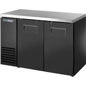Refrigerador contra-barra de una zona de 48-1/8", 2 puertas, puertas sólidas, cubierta de acero inoxidable, exterior negro