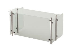 Protector de alimentos cafetería 48 x 18 x 18 pulg con vidrio frontal fijo