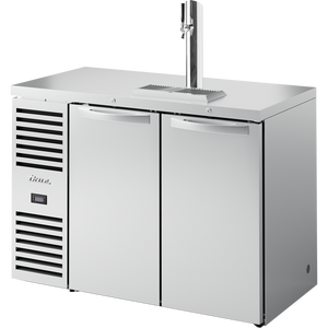 Refrigerador para bar de una zona de 48", 2 puertas, puertas sólidas, exterior de acero inoxidable