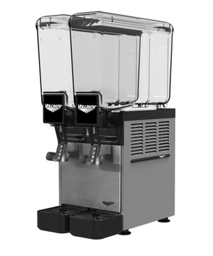 Dispensador refrigerado de bebidas con 2 2.11 gal bowls y circulación por agitador