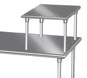 Repisa para equipo para mesa de acero inoxidable 430 calibre 18 24 x 24 pulg