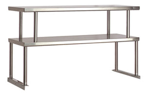 Repisa superior doble para mesa de alimentos 93-1/16 x 12 x 27-1/8 pulg para 6 módulos