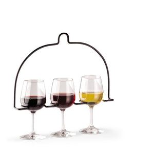 Caddy de alambre para degustación de 3 compartimentos