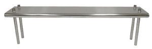 Repisa superior sencilla para mesa de acero inoxidable 430 calibre 18 84 x 12 pulg