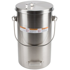 20 qt acero inoxidable covered ice cream tote pail