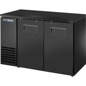 Refrigerador contra-barra de una zona de 48-1/8", 2 puertas, puertas sólidas, cubierta negra, exterior negro