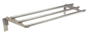 Repisa para charolas abatible tubular de 3 barras de acero inoxidable 31-13/16 x 10 pulg