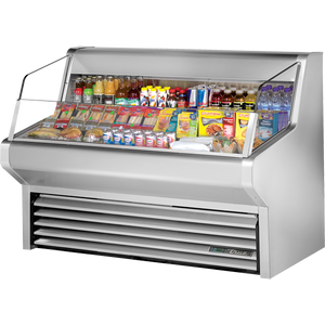 Exhibidor refrigerado de cortina de aire de 60-1/8", 3 repisas, acero inoxidable