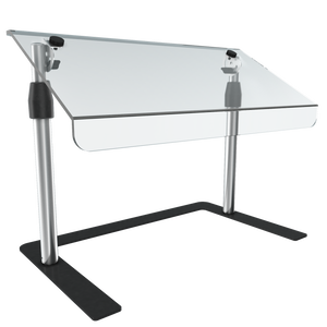 Protector de alimentos 24" ancho móvil ajustable con angled acrylic panel