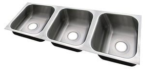 Tarja Smart Series bajo cubierta de 3 compartimentos 14 x 16 pulg acero inoxidable 304 calibre 18
