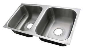Tarja Smart Series bajo cubierta de 2 compartimentos 16 x 20 pulg acero inoxidable 304 calibre 16