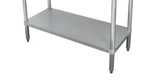 Repisa inferior para mesa de trabajo 24 x 24 pulg acero inoxidable calibre 18