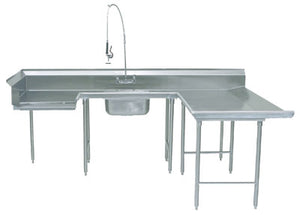 Mesa tipo U de prelavado para lavavajillas lado derecho 59 x 108 x 107 pulg