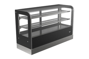 60" ancho 120 V cubed-vidrio sobre mostrador refrigerado deli exhibición carcasa con rear acceso