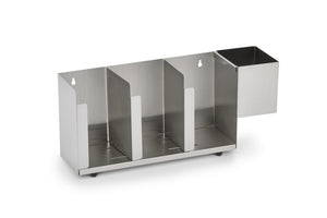 Organizador Horizontal tapa con 3 ajustable tapa compartments y 1 popote soporte