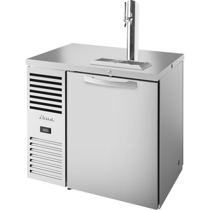 Refrigerador para bar de doble acceso de una zona de 36", 2 puertas, puertas sólidas, exterior de acero inoxidable