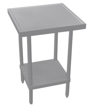 Mesa de trabajo de acero inoxidable 304 calibre 14 con entrepaño inoxidable 24 x 24 pulg
