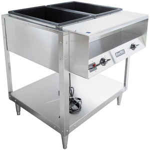 208- to 240 V 1200- to 1600 W 2-pozo Servewell® acero inoxidable caliente-alimentos mesa