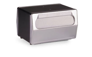 2-sided tabletop servilletas dispensador en negro con cromado faceplate