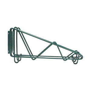 Soporte directo de pared epóxico doble para repisa 14"