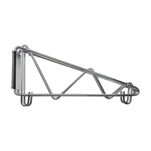 Soporte directo de pared cromado doble para repisa 14"