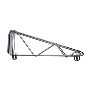 Soporte directo de pared cromado doble para repisa 18"