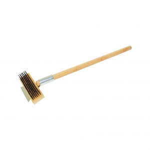 Cepillo de alambre con raspador 27" con mango de madera