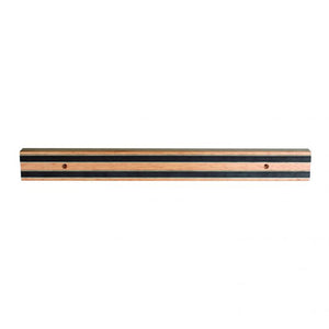 Barra magnética para cuchillos con base de madera 24"