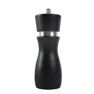 Molino para pimienta de madera de haya 6" alto, negro