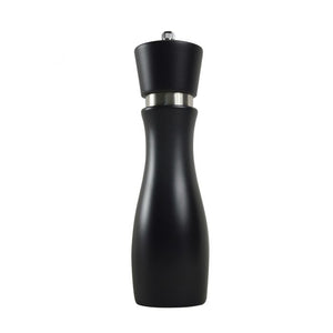 Molino para pimienta de madera de haya 8" alto, negro
