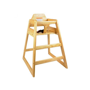 Silla alta infantil de madera acabado natural ASTM F404-18a 20" x 22-5/6" x 29-1/2"