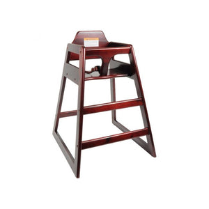 Silla alta infantil de madera acabado caoba ASTM F404-18a 20" x 22-5/6" x 29-1/2"