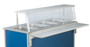 Protector de alimentos 46" de una repisa clásico cafetería 3 pozos o 3 insertos