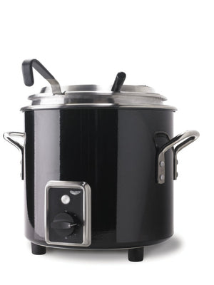 11 qt 230 V retro olla retermalizador en negro negro con clavija Schuko