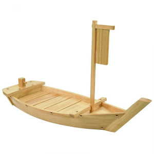 Barco decorativo de madera para presentación 90 cm