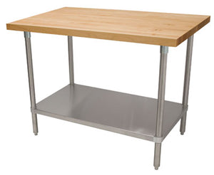Mesa de trabajo con cubierta de maple 84 x 24 pulg
